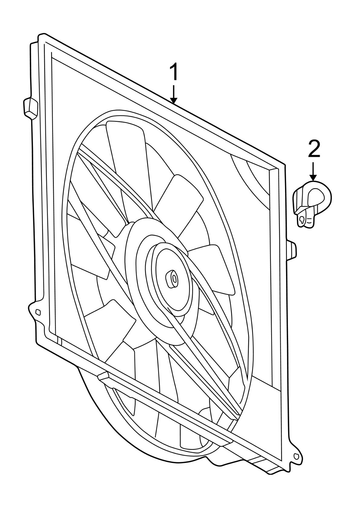 Mercedes Auxiliary Cooling Fan Assembly 220500029328